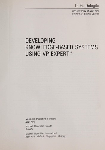 Cover image for Developing Knowledge-based Systems Using Vp-expert