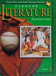 Cover image for Glencoe Literature: The Reader's Choice. Course 3. Texas Edition with World Literature