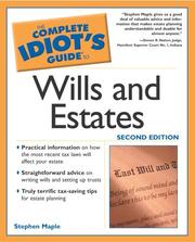 Cover image for The Complete Idiot's Guide(R) to Wills and Estates (2nd Edition)