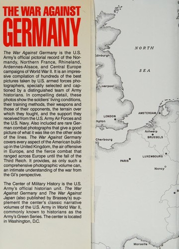Cover image for The War Against Germany: Europe and Adjacent Areas (United States Army in World War II)
