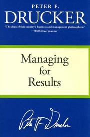 Cover image for managing for results