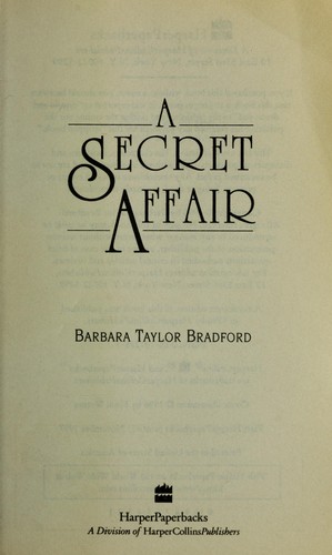 Cover image for SECRET AFFAIR, A