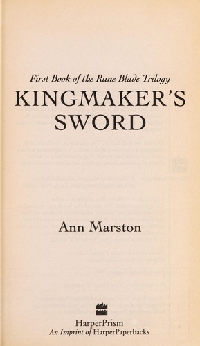 Cover image for Kingmaker's Sword (The Rune Blade Trilogy, Book 1)