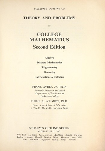 Cover image for Schaum's Outline of College Mathematics