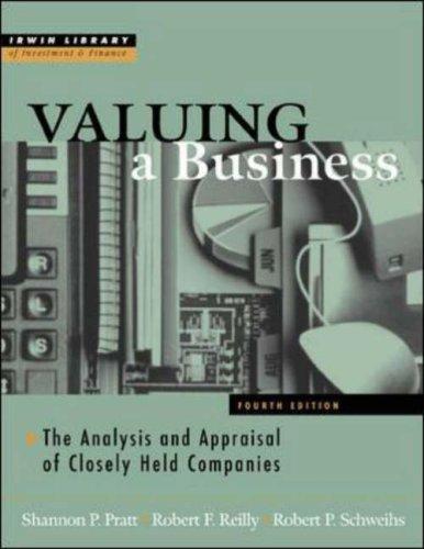Cover image for Valuing A Business, 4th Edition