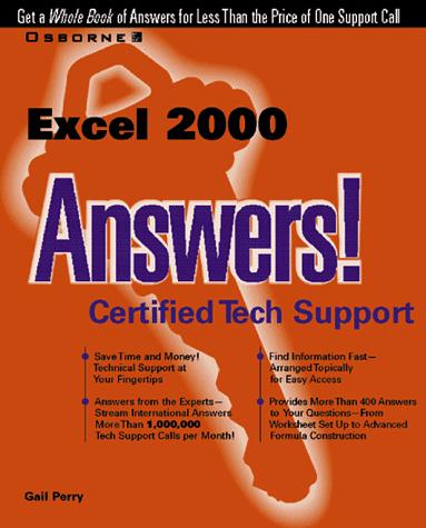 Cover image for Excel 2000 Answers!