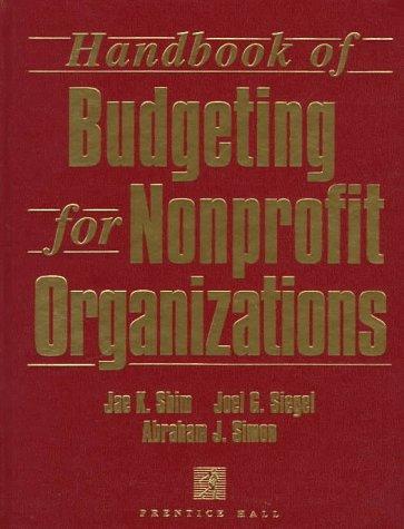 Cover image for Handbook of Budgeting for Nonprofit Organizations