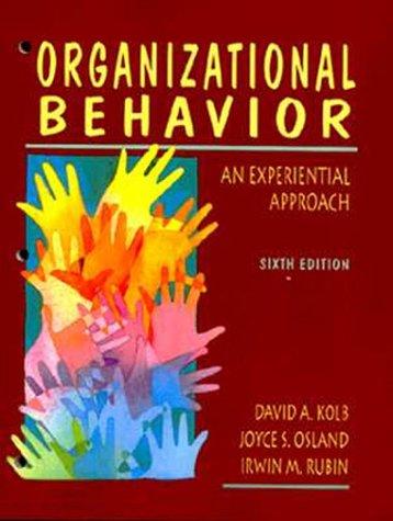 Cover image for Organizational Behavior: An Experiential Approach (6th Edition)