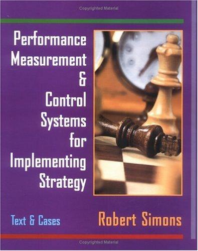 Cover image for Performance Measurement and Control Systems for Implementing Strategy Text and Cases