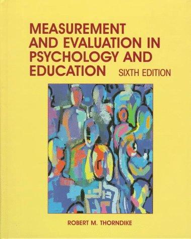 Cover image for Measurement and Evaluation in Psychology and Education (6th Edition)