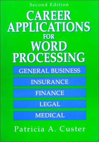 Cover image for Career Applications for Word Processing Second Edition