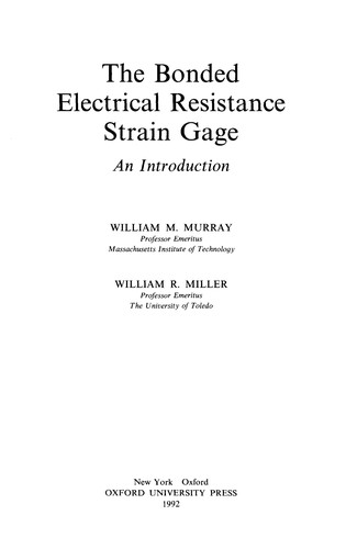 Cover image for Bonded Electrical Resistance Strain Gage: An Introduction