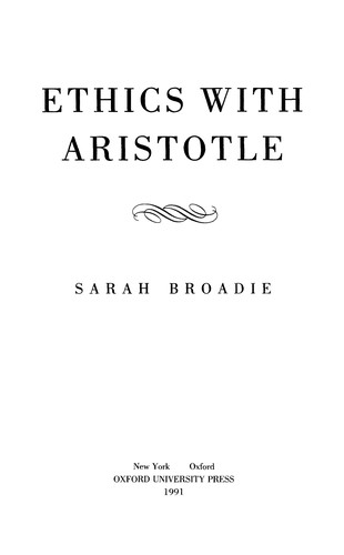 Cover image for Ethics With Aristotle