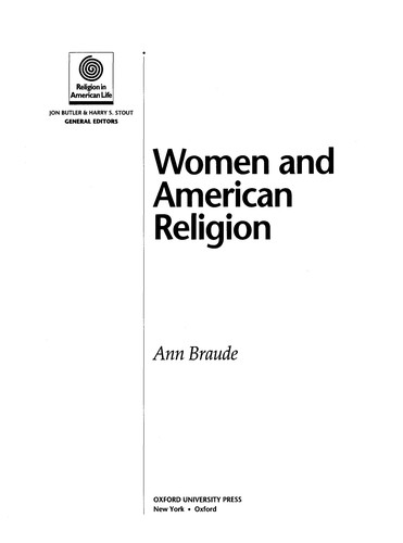 Cover image for Women and American Religion (Religion in American Life)