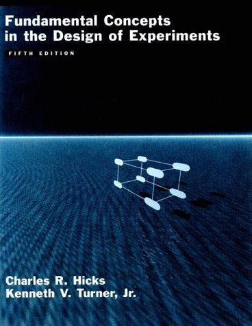 Cover image for Fundamental Concepts in the Design of Experiments