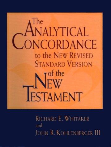 Cover image for The Analytical Concordance to the New Revised Standard Version of the New Testament (Concordance Nrsv)