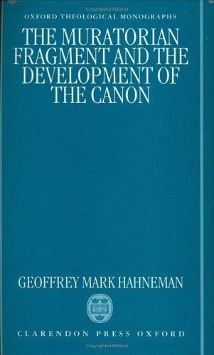 Cover image for Muratorian fragment and the development of the canon