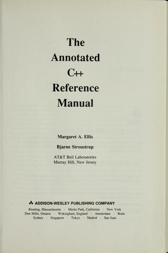 Cover image for The Annotated C++ Reference Manual