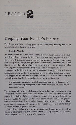 Cover image for Better Business Letters: A Self Instructional Book to Develop Skill in Writing