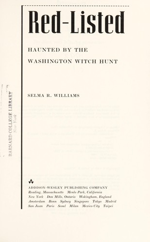 Cover image for Red-Listed: Haunted by the Washington Witch Hunt