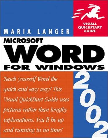 Cover image for Word 2002 for Windows (Visual QuickStart Guide)