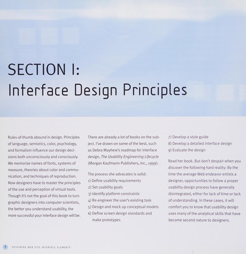 Cover image for Designing Web Site Interface Elements [Paperback] by Eaton, Eric