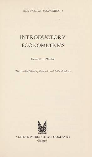 Cover image for Introductory econometrics (Lectures in economics, 2)
