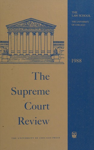 Cover image for The Supreme Court Review, 1988 (Supreme Court Review)