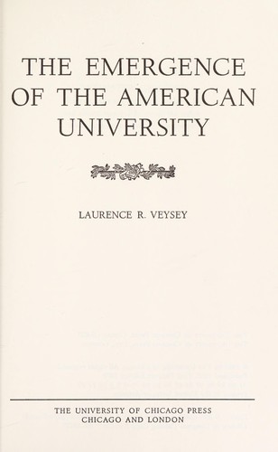 Cover image for The Emergence of the American University