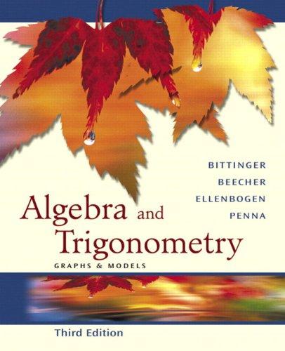Cover image for Algebra and Trigonometry: Graphs and Models Graphing Calculator Manual Package (3rd Edition)