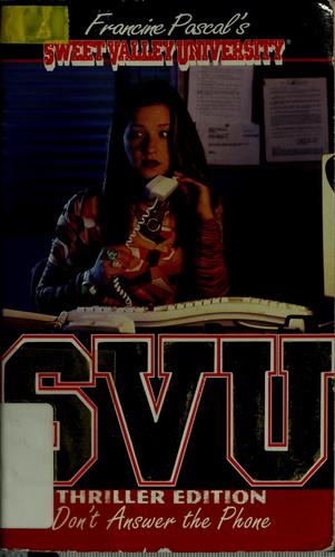 Cover image for Don't Answer the Phone (Sweet Valley University(R))