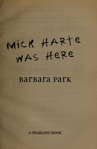 Cover image for Mick Harte Was Here