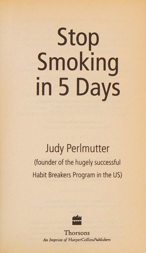 Cover image for Stop smoking in 5 days