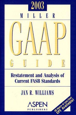 Cover image for Miller GAAP Guide 2003 (Miller Gaap Guide)