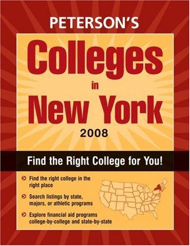 Cover image for Peterson's Colleges in New York 2008 (Peterson's Colleges in New York)