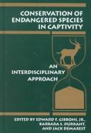 Cover image for Conservation of Endangered Species in Captivity