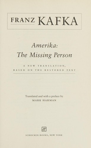 Cover image for Amerika