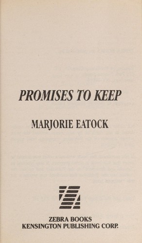 Cover image for Promises to Keep (To Love Again/Large Print)