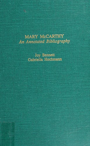 Cover image for Mary McCarthy: An Annotated Bibliography