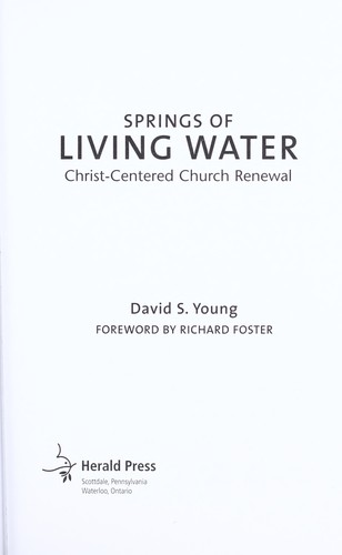 Cover image for Springs of living water