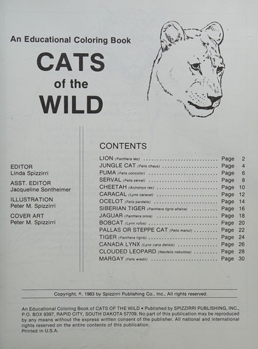 Cover image for Cats of the Wild (4 Color Center Guide Book)