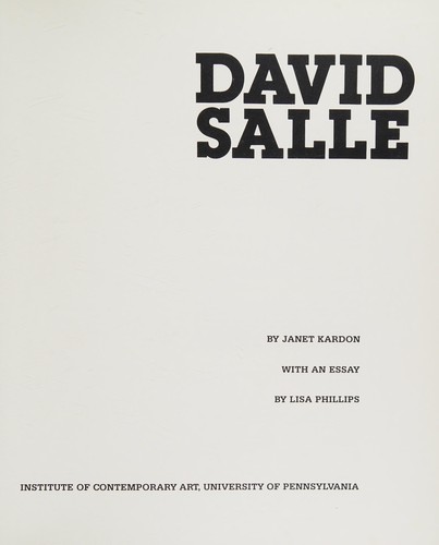 Cover image for David Salle
