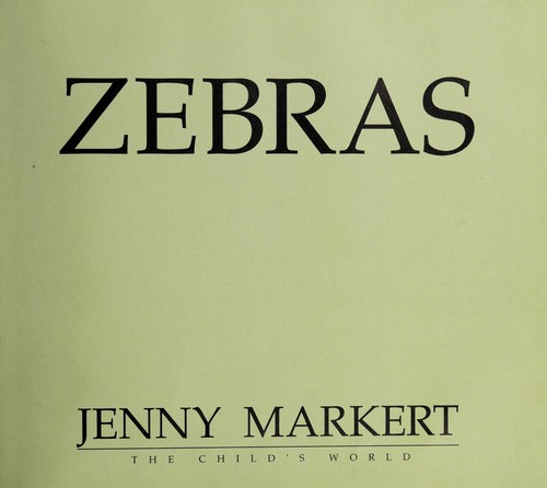 Cover image for Zebras : Naturebooks Series