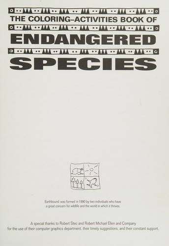 Cover image for The coloring-activities book of endangered species
