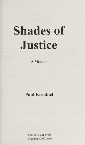 Cover image for Shades of justice