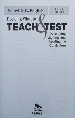 Cover image for Deciding what to teach and test