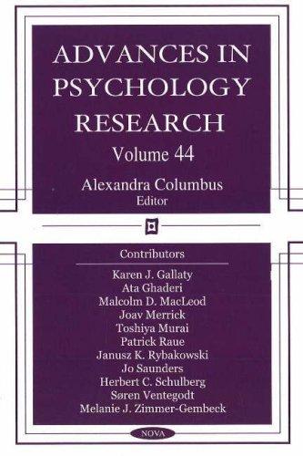 Cover image for Advances in Psychology Research Vol.44