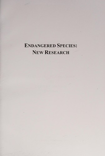 Cover image for Endangered species