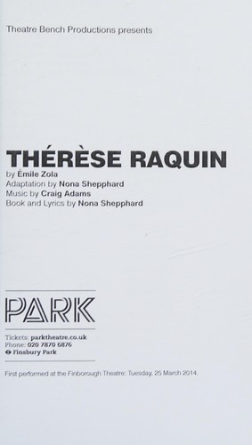 Cover image for Therese Raquin