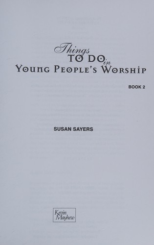 Cover image for Things to Do in Young People's Worship